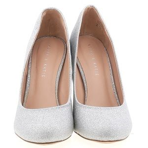 Kelly and Katie Silver Glitter Pump 8.5
